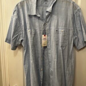 IZOD Men's Casual Light Blue Button Down Shirt